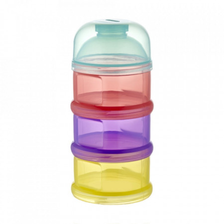 Recipient lapte praf BabyJem cu 3 compartimente (Culoare: Multicolor)