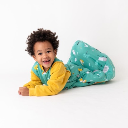 Sac de dormit cu maneca lunga detasabila Woodland Animals 80 cm 2.5 Tog - Img 2