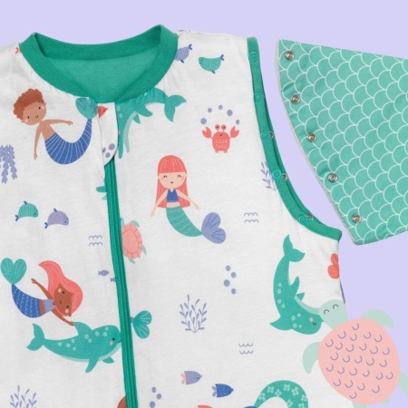 Sac de dormit cu picioruse si maneca lunga detasabila Mermaid 80 cm + manseta 2.5 Tog - Img 4