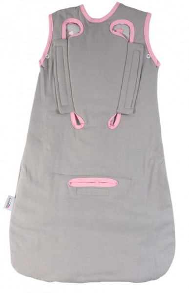 Sac de dormit multifunctional Grey Pink Elephant Travel 6-18 luni 2.5 Tog - Img 3