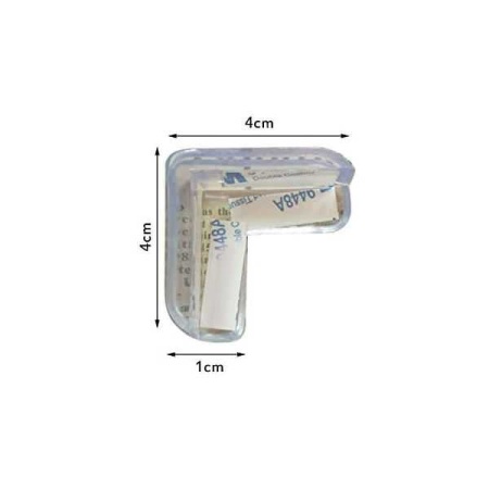 Set 2 aparatori din silicon pentru colturi 4x4x1.5 cm Ikonka IK6861 - Img 3