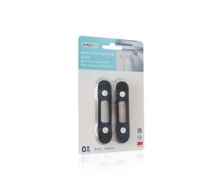 Set 2 mini sigurante universale pentru usi si dulapuri BabyJem, antracit - Img 6