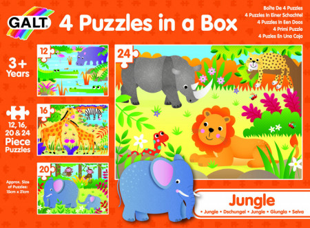Set 4 puzzle-uri Jungla (12, 16, 20, 24 piese) - Img 4