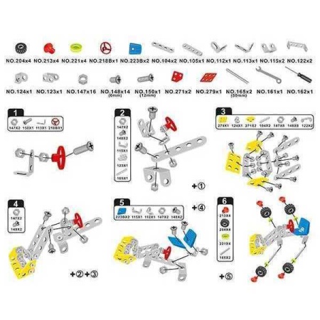 Set de Constructie Metalic Vehicule Metal 3D Toi-Toys TT43212Z - Img 7