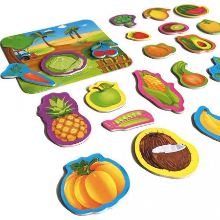 Set magnetic Fructe si Legume cu Plansa magnetica inclusa, 24 piese Roter Kafer RK2090-06 - Img 4