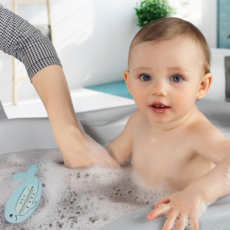 Termometru de baie pentru copii MyHappyBath Whale, fara mercur, fara BPA, 0+ luni, Reer 24063 - Img 3