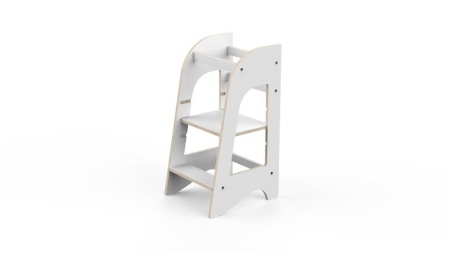 Turn de invatare MamaToyz Learning Tower din MDF, Alb - Img 2