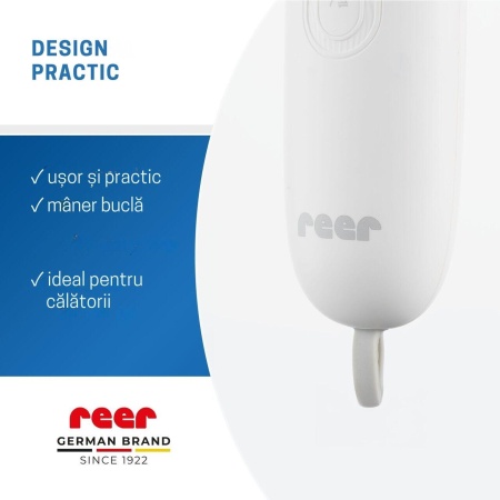 Aparat pentru tratarea intepaturilor de insecte, tratament prin caldura fara chimicale, 2 trepte de temperatura, bucla de prindere, baterii incluse, produs medical certificat, Reer ItchRelief 81140 - Img 2
