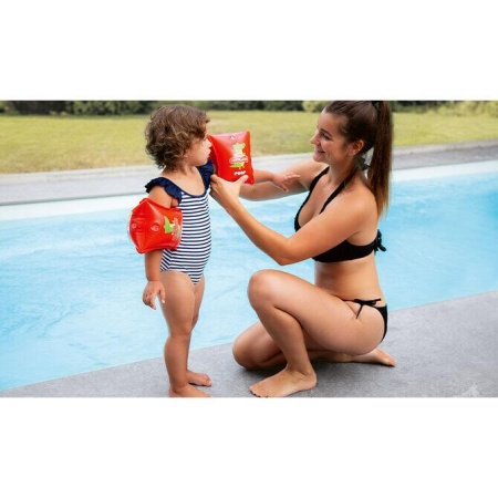 Aripioare de inot pentru copii, cu insertie din material moale, 11–30kg (1-6 ani), rosu, Reer MySwimBuddy Armbands, 66024 - Img 2