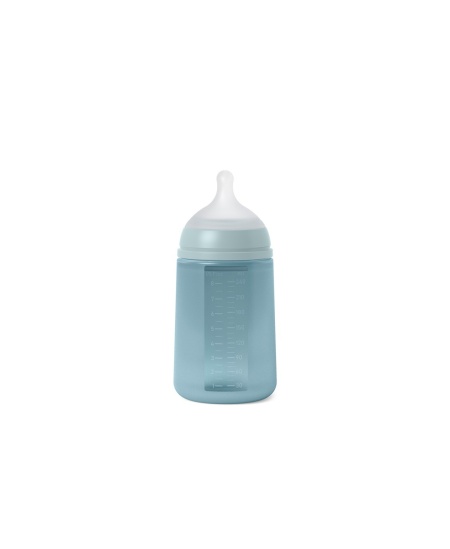 Biberon din silicon, 240ml, Colour Essence SX Pro debit mediu, albastru - Img 4