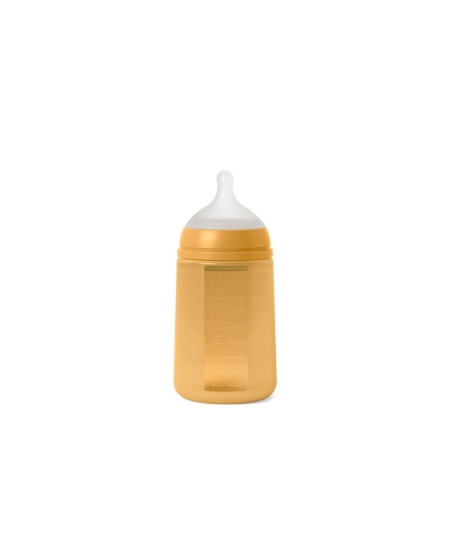 Biberon din silicon, 240ml, Colour Essence SX Pro debit mediu, galben mustar - Img 2