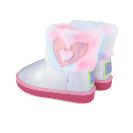 Cizmulite pentru fetite Inimioara, Agatha Ruiz De La Prada, argintiu - Img 3