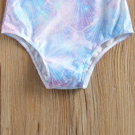 Costum de baie Sirena cu floricele aplicate Drool - Img 3