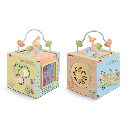 Cub 2 in 1 cu activitati - Pastel - Img 2