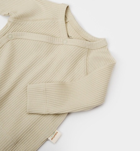 Cutie 4 piese pentru nou nascut - 100% bumbac organic - Verde pal, BabyCosy - Img 8