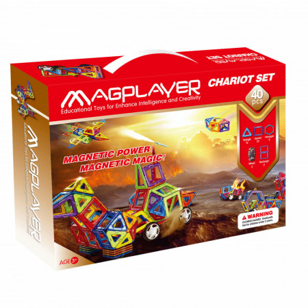 Joc de constructie magnetic - 40 piese - Img 2