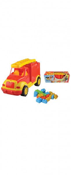Masina pompieri 43 cm cu 38 piese constructie, in cutie Ucar Toys UC85 - Img 2