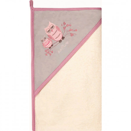 Prosop de baie cu gluga imprimeu velur 80 x 80 cm Womar Zaffiro AN-OW-01 - Img 6