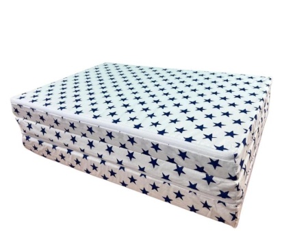 Saltea Pliabila Spuma Poliuretanica 120x60x5 cm - Dark Blue Stars - Img 4