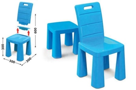 Scaun taburet MyKids 04690/1 Albastru - Img 2