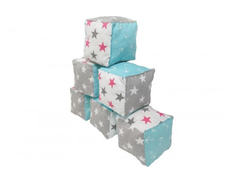 Set 6 cuburi de joaca textile MyKids 10x10 cm - Img 5