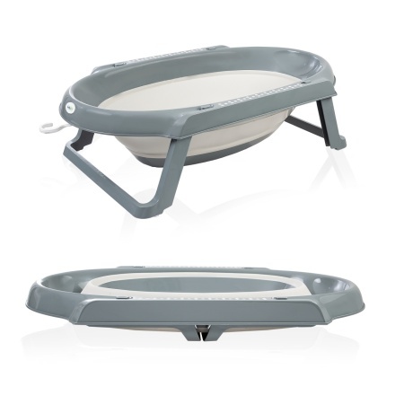 Set cadita pliabila de baie Babyjem, 5 piese, antracit - Img 4