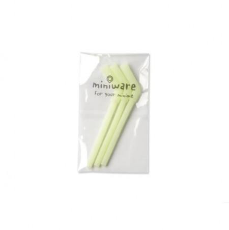 Set de 3 paie reutilizabile Miniware, 100% din silicon alimentar, Key Lime - Img 2
