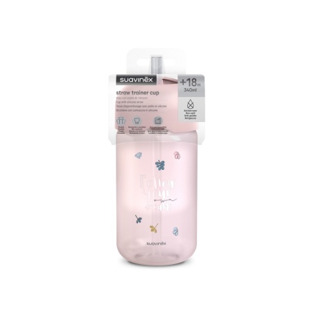 Sticla de apa fara picurare, Bears, 340 ml, roz, Suavinex - Img 4