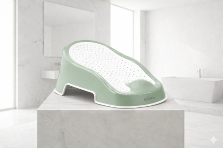 Suport pentru baie Soft Touch BabyJem, Verde - Img 2