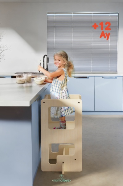 Turn de invatare multifunctional Kule Flip, Natur, MamaToyz - Img 2