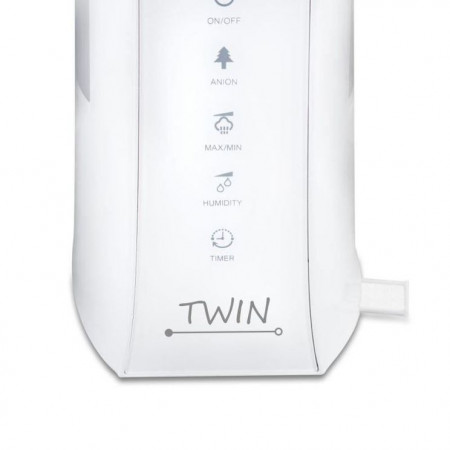Umidificator cu ionizare si difuzor arome TWIN alb, Airbi BI3222 - Img 5