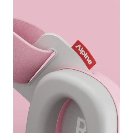 Casti antifonice pentru bebelusi si copii pana la 4 ani, ofera protectie auditiva, SNR 24, roz, ALPINE Muffy Baby Rose Pink ALP29642 - Img 2