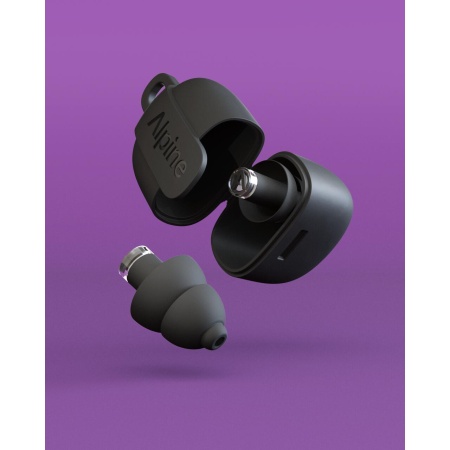 Dopuri de urechi cu filtru muzical profesional pentru festivaluri si concerte, 3 dimensiuni incluse (S/M/L), protectie zgomote SNR 21dB, reutilizabile, negre, ALPINE PartyPlug PRO 2025 ALP20060 - Img 4