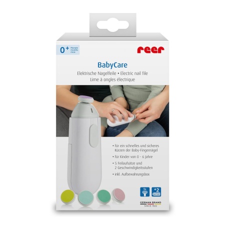 Pila electrica de unghii pentru copii si bebelusi, 5 pile diferite, Reer BabyCare 81100 - Img 2