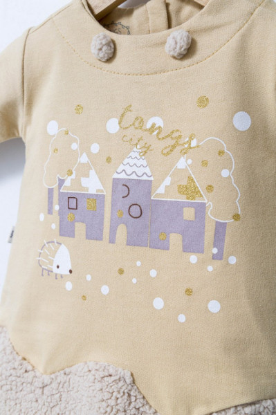Rochita cu volan pentru fetite Fun Penguin, Tongs baby (Culoare: Gri, Marime: 6-9 luni) - Img 3