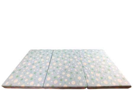 Saltea Pliabila Spuma Poliuretanica 120x60x5 cm - Light Blue with Dots - Img 3