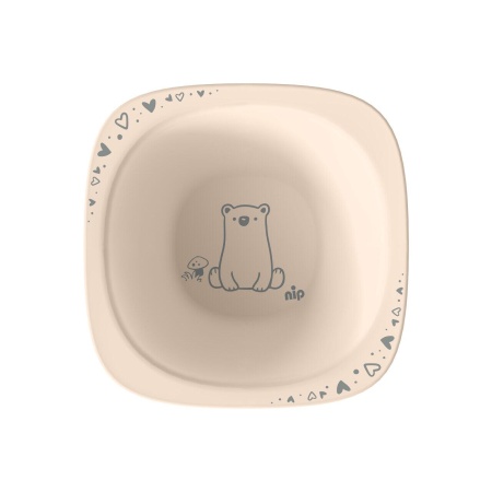 Set 2 castroane nip® Green pentru mancarea copiilor cu motive gravate laser, din materiale naturale regenerabile, fara BPA, fara melamina, lavabile in masina de spalat vase, Made in Germany, 4+ luni, roz, nip 38843 - Img 3