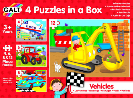 Set 4 puzzle-uri Vehicule (4, 6, 8, 12 piese) - Img 3