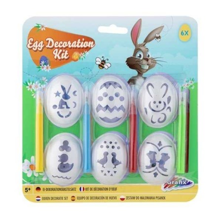 Set 6 sabloane decorat oua Paste si 4 carioci colorate Grafix GR810009 - Img 2