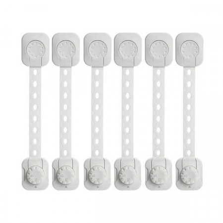 Set 6 sisteme de siguranta multifunctionale reglabile 23.3 cm, cu lacat Iso Trade MY6843 - Img 2