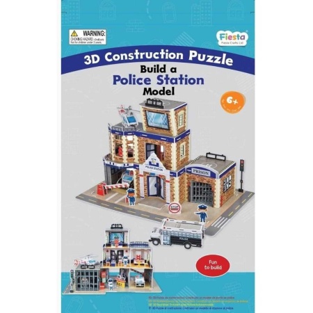 Set constructie puzzle 3D - Statie de politie Fiesta Crafts FCT-3058 - Img 3