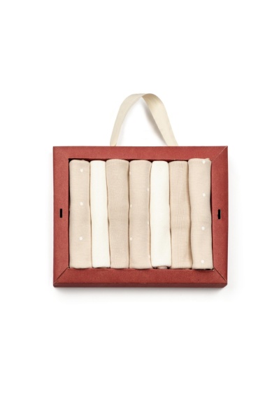 Set de 7 batistute din bumbac pentru bebelusi, BabyCosy, 25cmX25cm, roz - Img 6