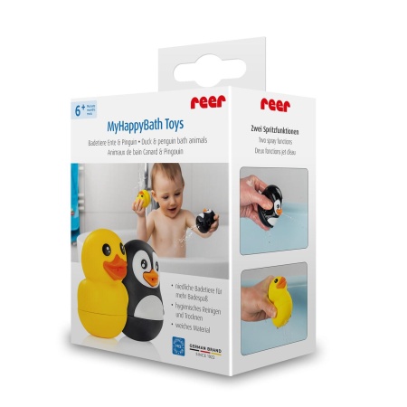 Set jucarii de baie din silicon pentru bebelusi MyHappyBath Toys , 6+ luni, Reer 76093 - Img 2