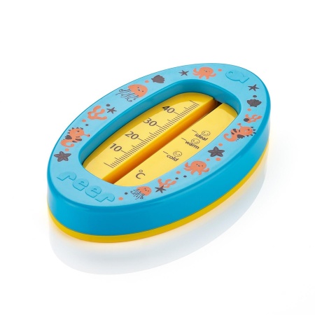 Termometru de baie pentru copii, fara mercur, fara BPA, 0+ luni, albastru, Reer 24123 - Img 4