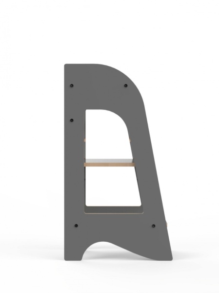 Turn de invatare MamaToyz Learning Tower din MDF, Gri - Img 3
