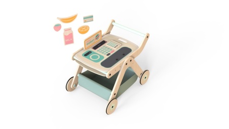 Antepremergator model BBQ din lemn 5 in 1 MamaToyz cu masuta de activitati - Img 10