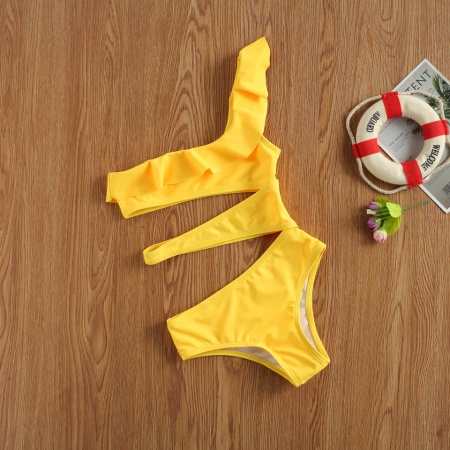 Costum de baie galben decupat Drool - Img 3