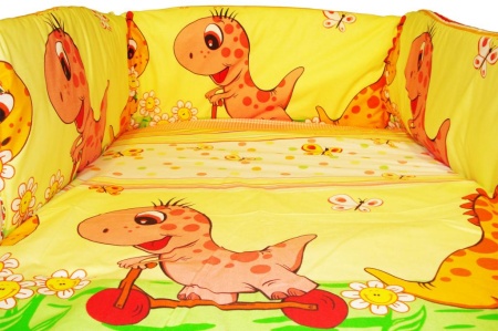 Lenjerie MyKids Dino Roz 5 Piese 120x60 - Img 5