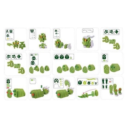 Puzzle 3D Spuma Dino Triceraptos 63 piese Toi-Toys TT43544A - Img 4