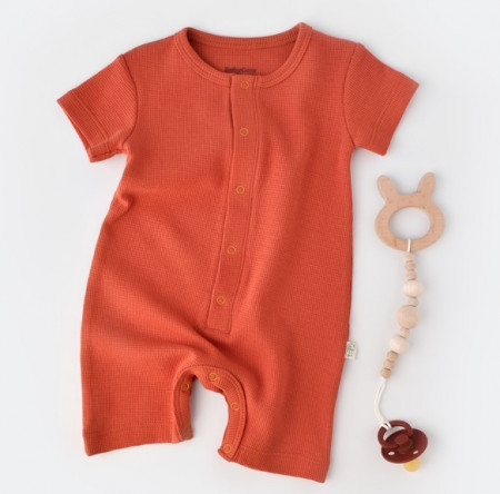 Salopeta cu panataloni scurti - 100% bumbac organic - Scortisoara, Baby Cosy (Marime: 12-18 Luni) - Img 2